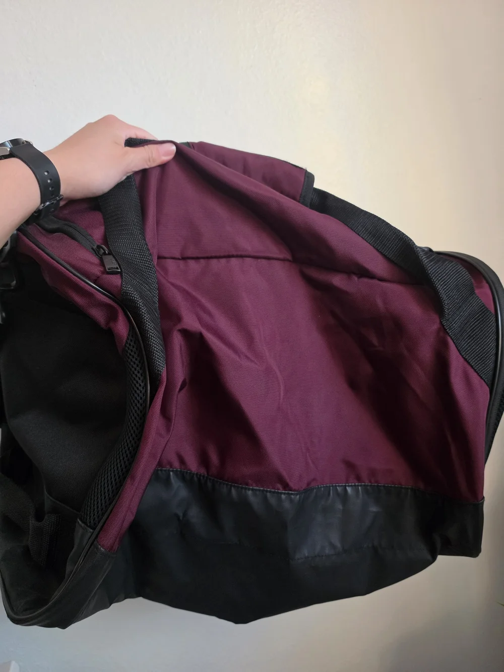adidas Maroon and Black Duffel Bag